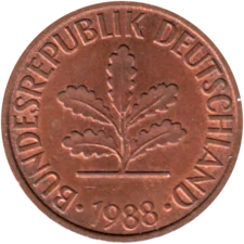 Preview 2 Pfennigs, 1988 obverse