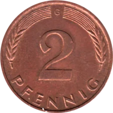 Preview 2 Pfennigs, 1988 reverse