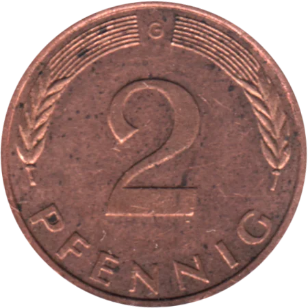 2 Pfennigs, 1994 Reverse