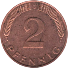 Preview 2 Pfennigs, 1994 reverse