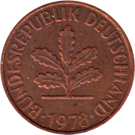 2 Pfennigs, 1978 Obverse