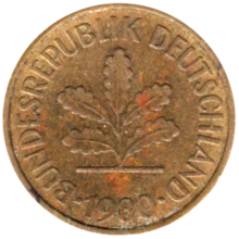 Preview 5 Pfennigs, 1980 obverse