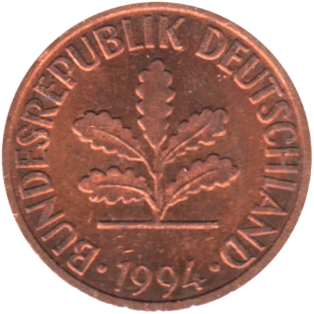 2 Pfennigs, 1994 Obverse