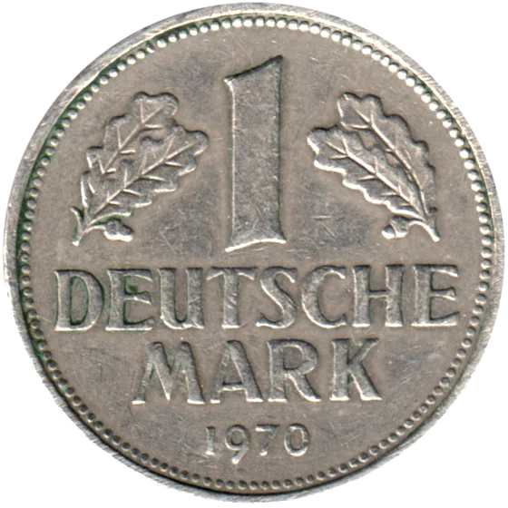 1 Mark, 1970 Reverse