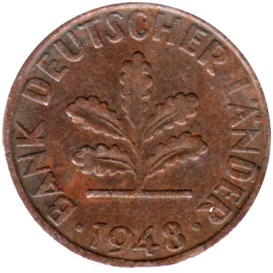 1 Pfennig, 1948 Obverse