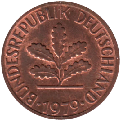1 Pfennig, 1979 Obverse
