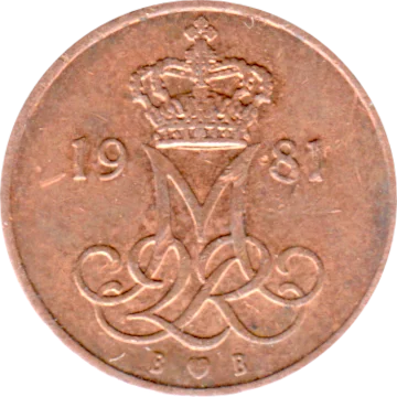 5 øre, 1981 Obverse