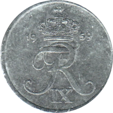 Preview 1 øre, 1959 obverse