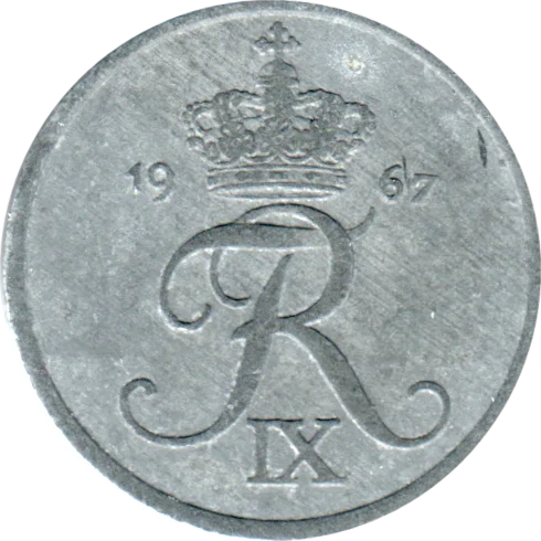 2 øre, 1967 Obverse