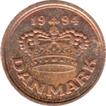 25 øre, 1994 Obverse