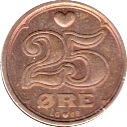 25 øre, 1994 Reverse