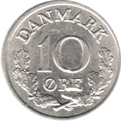 10 øre, 1972 Reverse
