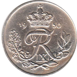 Preview 25 øre, 1950 obverse