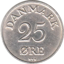 Preview 25 øre, 1950 reverse