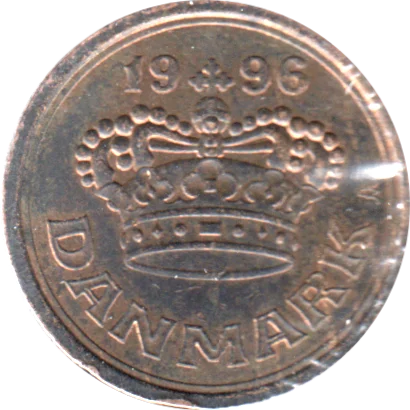 25 øre, 1996 Obverse