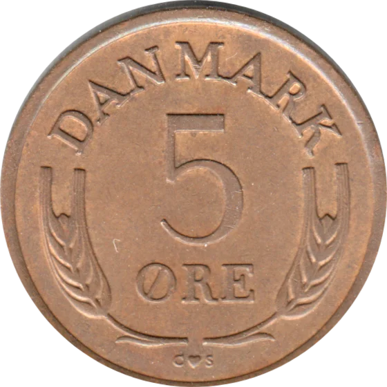 5 øre, 1962 Reverse