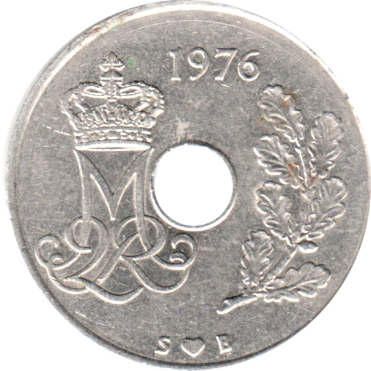 25 øre, 1976 Obverse