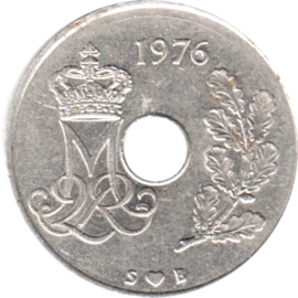 Preview 25 øre, 1976 obverse