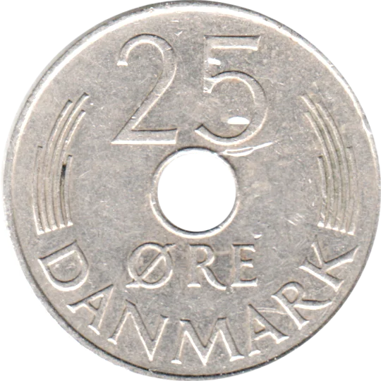 25 øre, 1976 Reverse