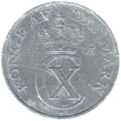 Preview 2 øre, 1943 obverse