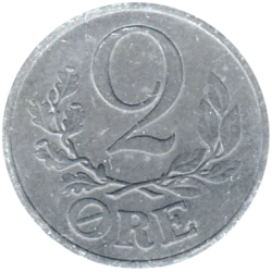 Preview 2 øre, 1943 reverse