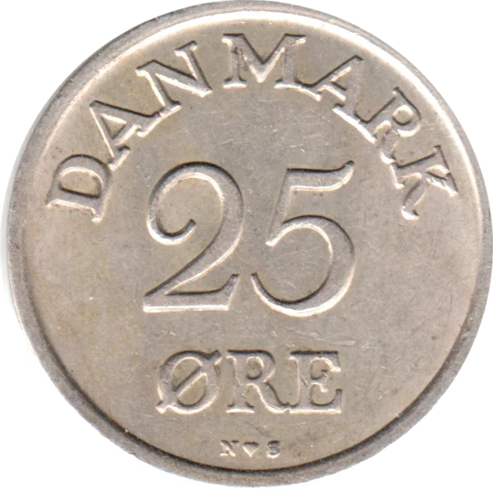 25 øre, 1953 Reverse