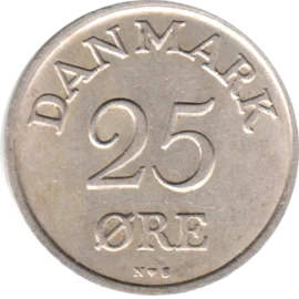Preview 25 øre, 1953 reverse