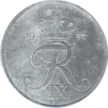 1 øre, 1957 Obverse