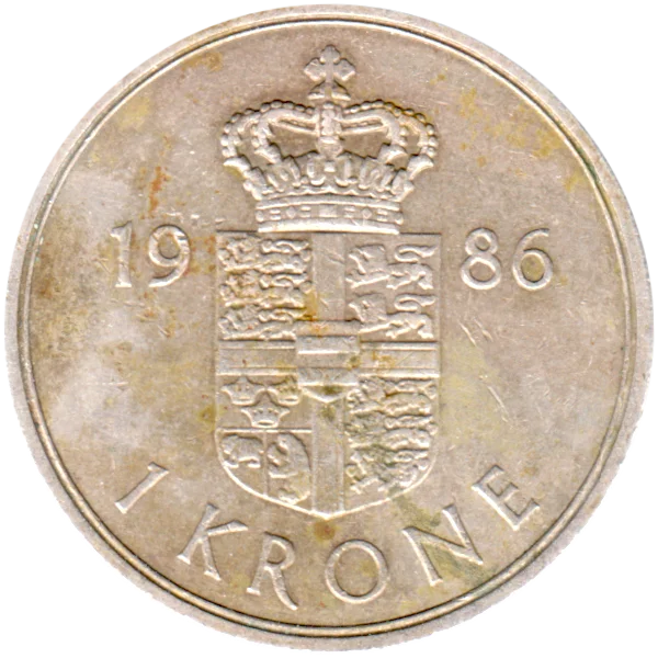 1 Krone, 1986 Reverse