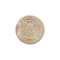 Preview 1 Krone, 1986 reverse