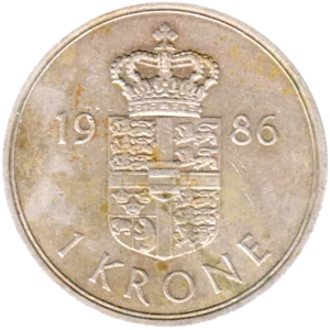 Preview 1 Krone, 1986 reverse