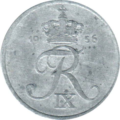 2 øre, 1956 Obverse