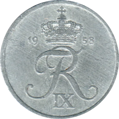 2 øre, 1958 Obverse