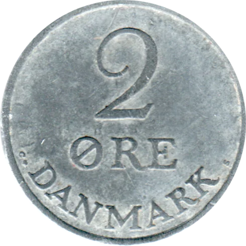 2 øre, 1958 Reverse