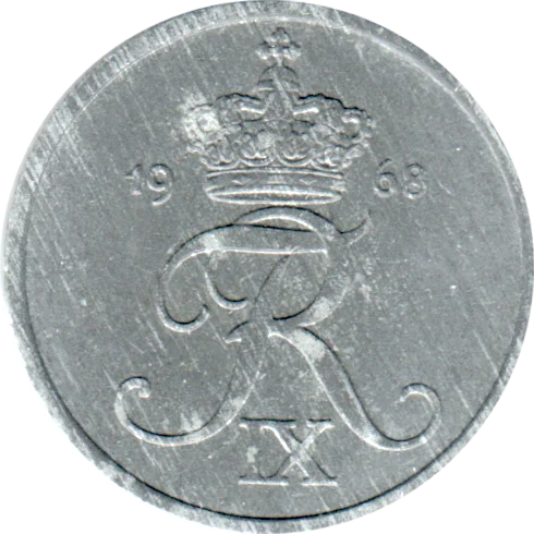 2 øre, 1968 Obverse
