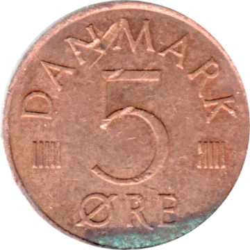 Preview 5 øre, 1977 reverse