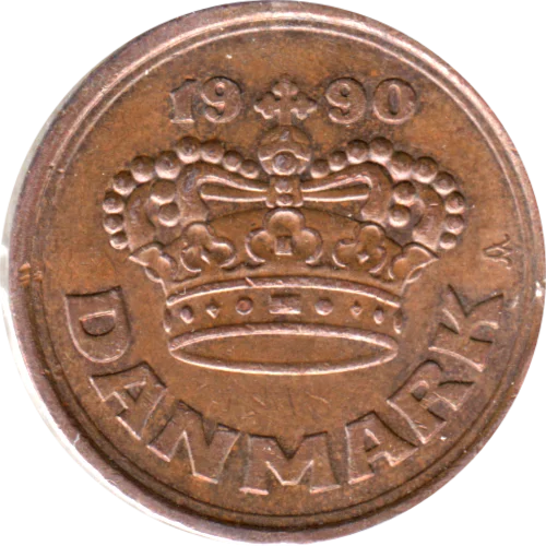 50 øre, 1990 Obverse