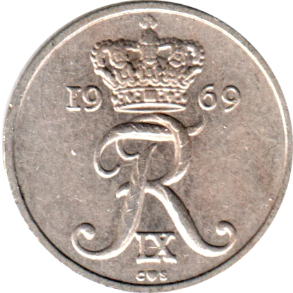 10 øre, 1969 Obverse