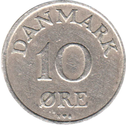 10 øre, 1953 Reverse