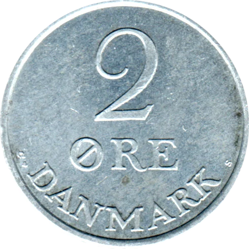 2 øre, 1971 Reverse