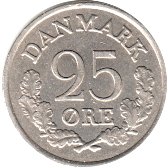 25 øre, 1964 Reverse