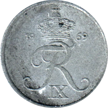 1 øre, 1969 Obverse