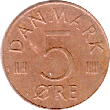 5 øre, 1973 Reverse
