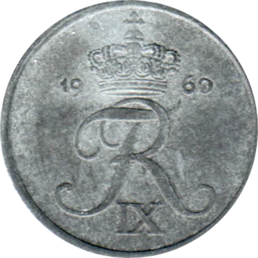 Preview 1 øre, 1960 obverse