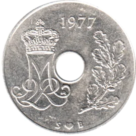 Preview 25 øre, 1977 obverse