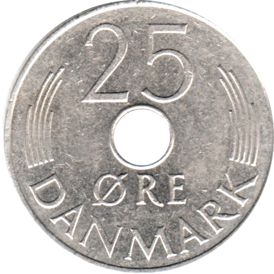 25 øre, 1977 Reverse