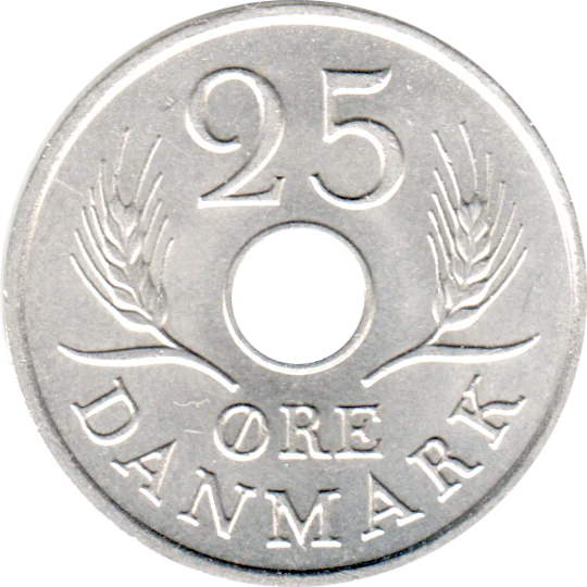 25 øre, 1972 Reverse