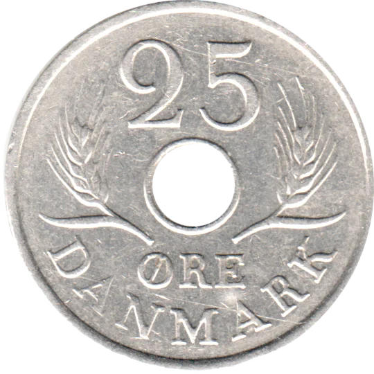 25 øre, 1969 Reverse