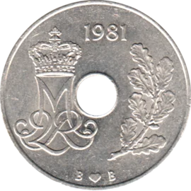 Preview 25 øre, 1981 obverse