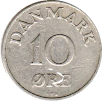 Preview 10 øre, 1954 reverse